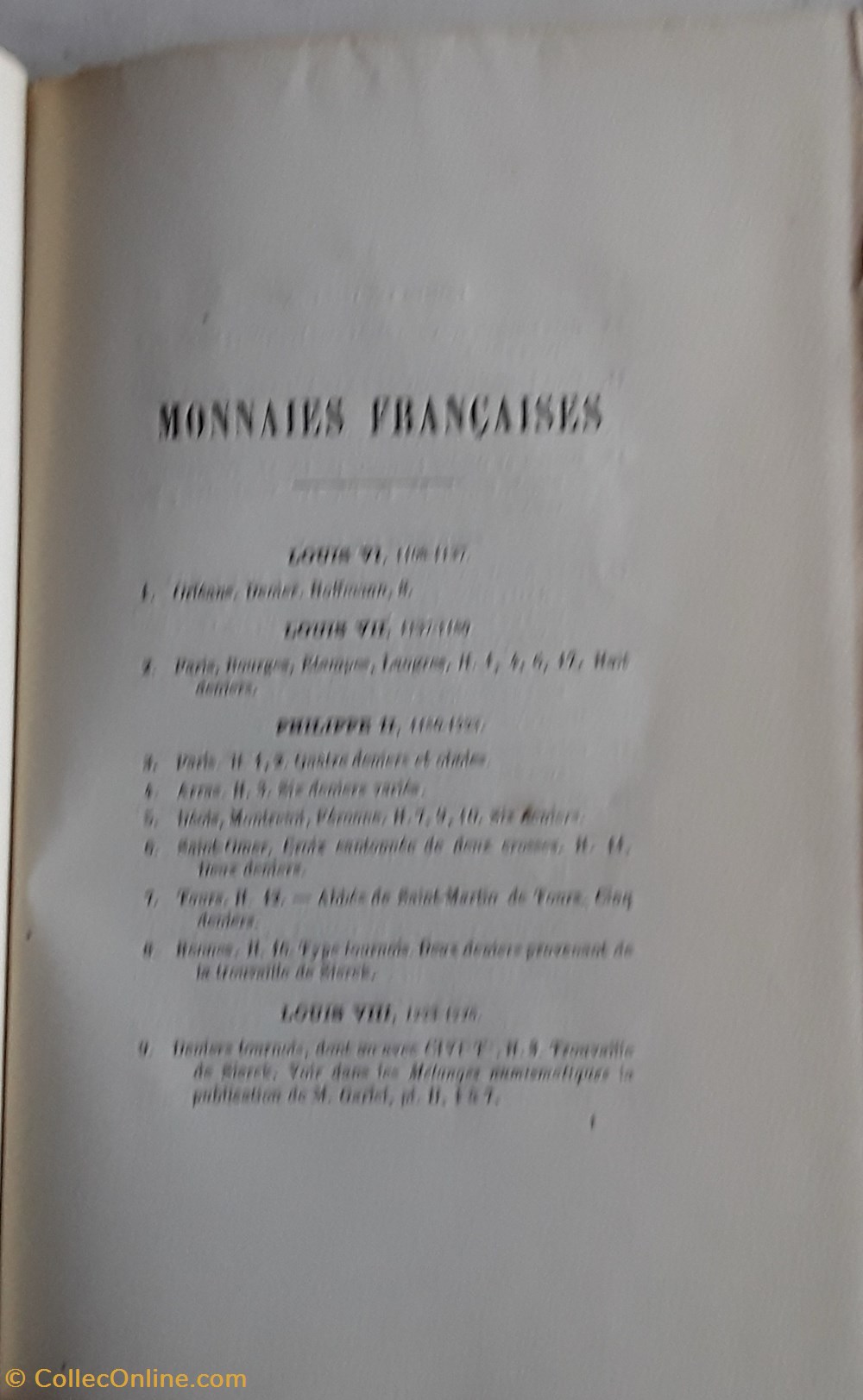 Monnaies Françaises et bibliothèque de feu M. de Saulcy livres bd revues monnaies francaises et bibliotheque de feu m de saulcy