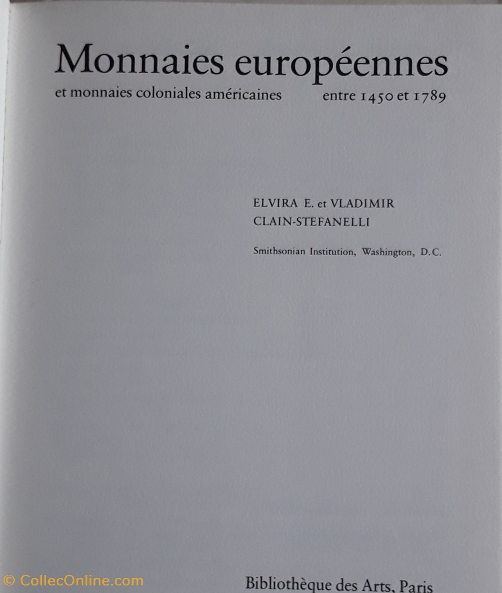 Elvira E. , Vladimir Clain-Stefanelli , Monnaies Européennes livres bd revues elvira e vladimir clain stefanelli monnaies europeennes