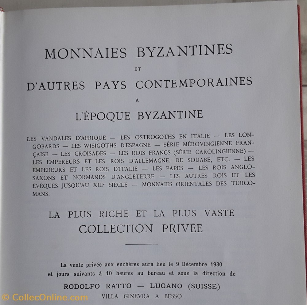 R.Ratto , Monnaies Byzantines livres bd revues r ratto monnaies byzantines