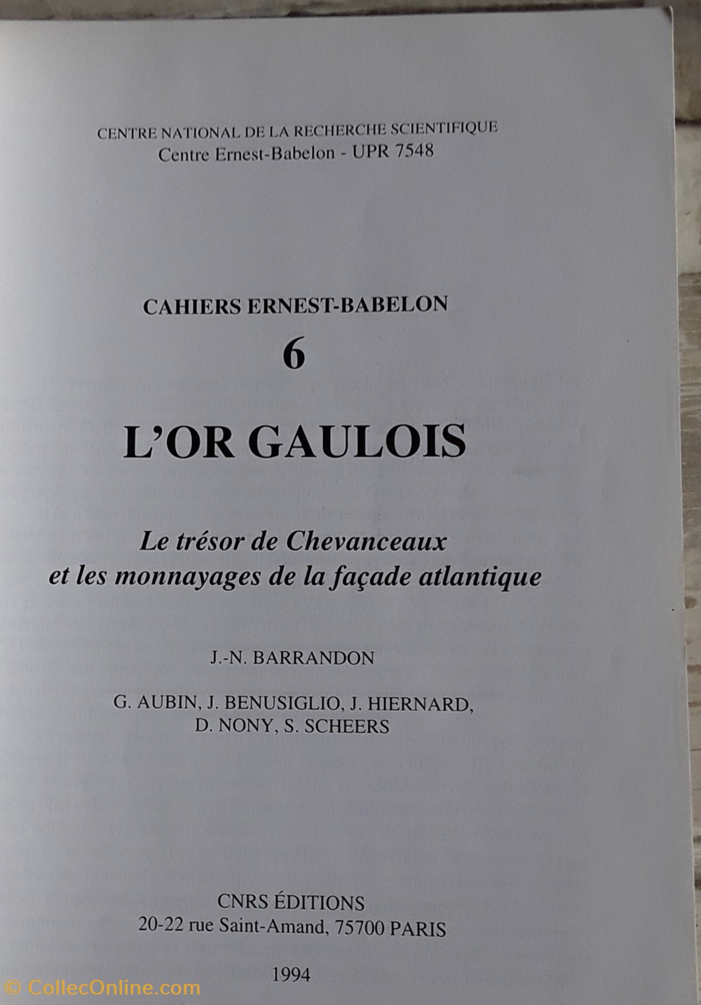J.N. Barrandon , G. Aubin L'or Gaulois livres bd revues j n barrandon g aubin or gaulois
