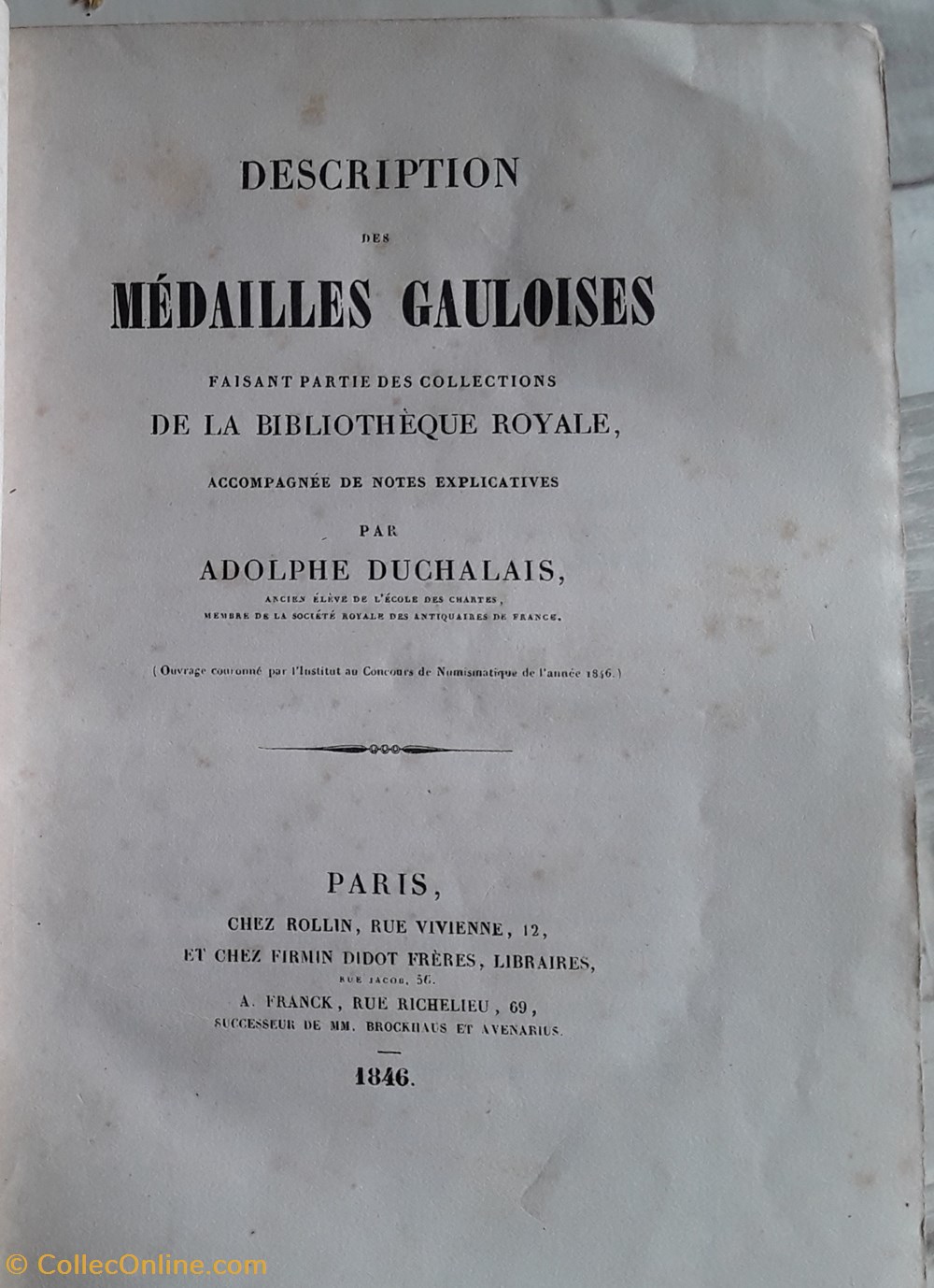 livres bd revues adolphe duchalais description des medailles gauloises de la bibliotheque royale