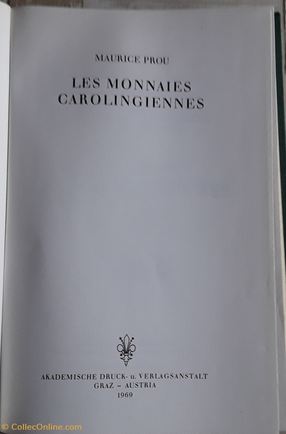 Maurice Prou , les monnaies Carolingiennes livres bd revues maurice prou les monnaies carolingiennes