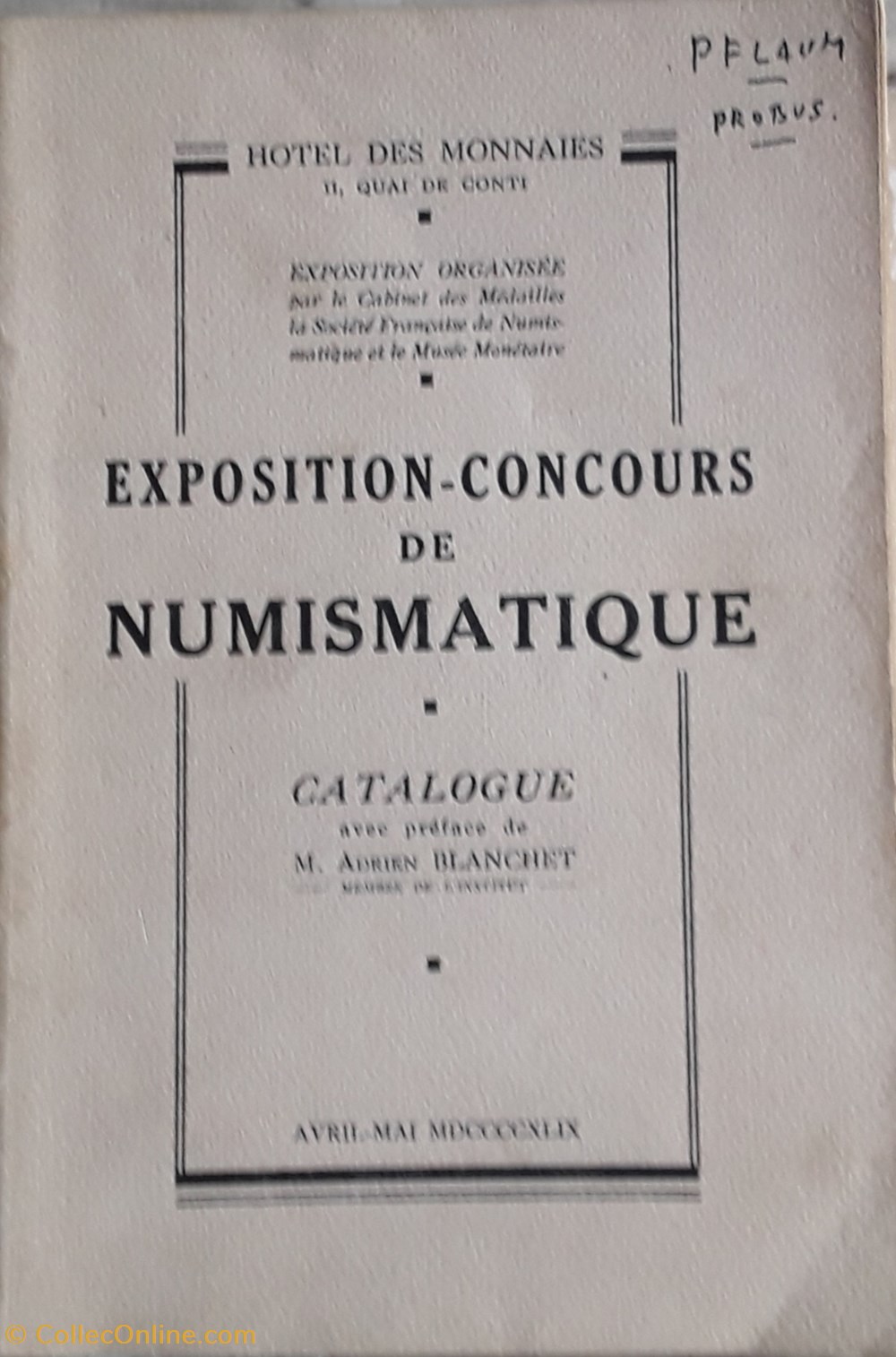 Collectifs, Exposition-concours de Numismatique livres bd revues collectifs exposition concours de numismatique