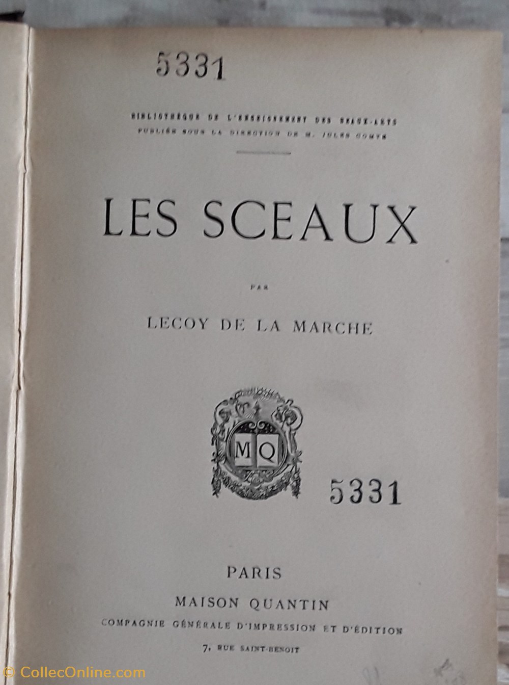 Lecoy de la Marche , les sceaux livres bd revues lecoy de la marche les sceaux