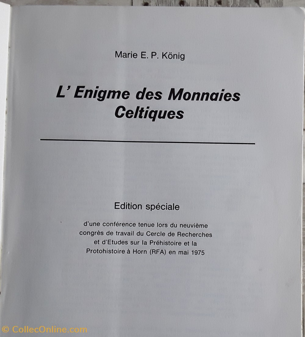 Marie E.P. köning , l'Énigme des Monnaies Celtiques livres bd revues marie e p koning enigme des monnaies celtiques