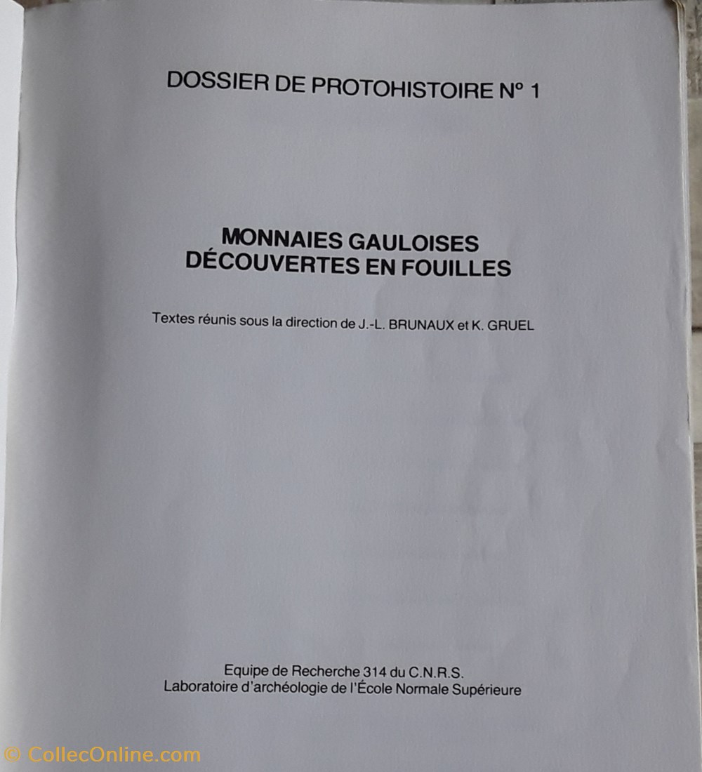 livres bd revues collectifs monnaies gauloises decouvertes en fouilles