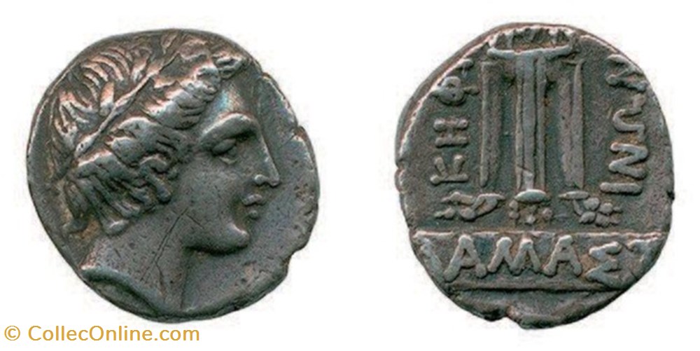 Damastium ( 400 av J-C) monnaies antiques grecques damastium 400 av j c
