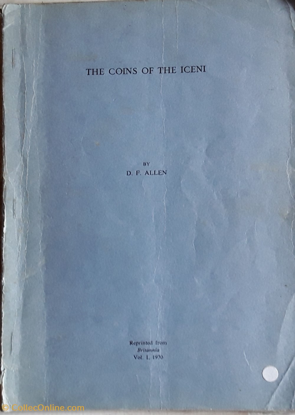 D.F. Allen , the coins of the iceni livres bd revues d f allen the coins of the iceni