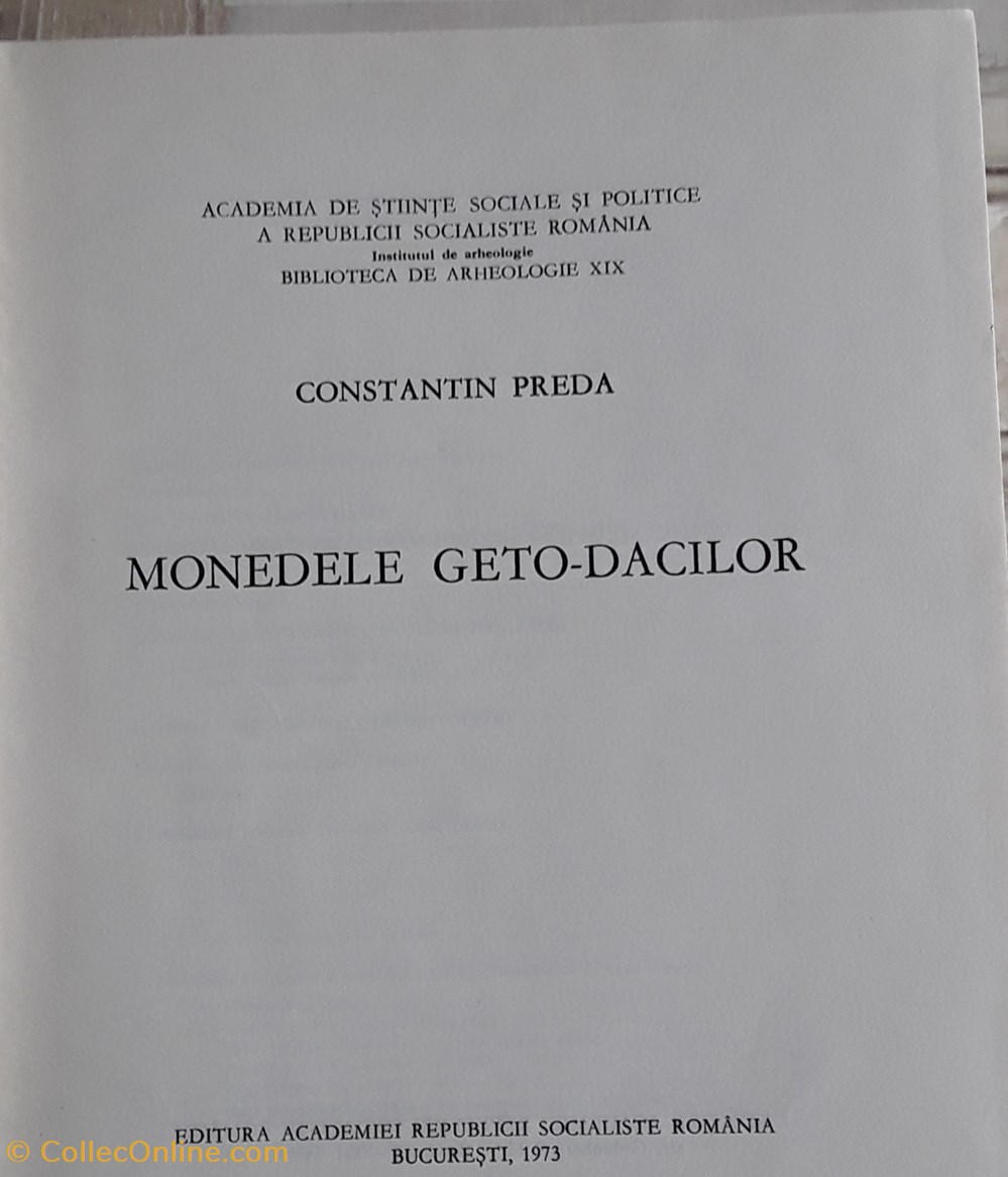 livres bd revues constantin preda monedele geto dacilor
