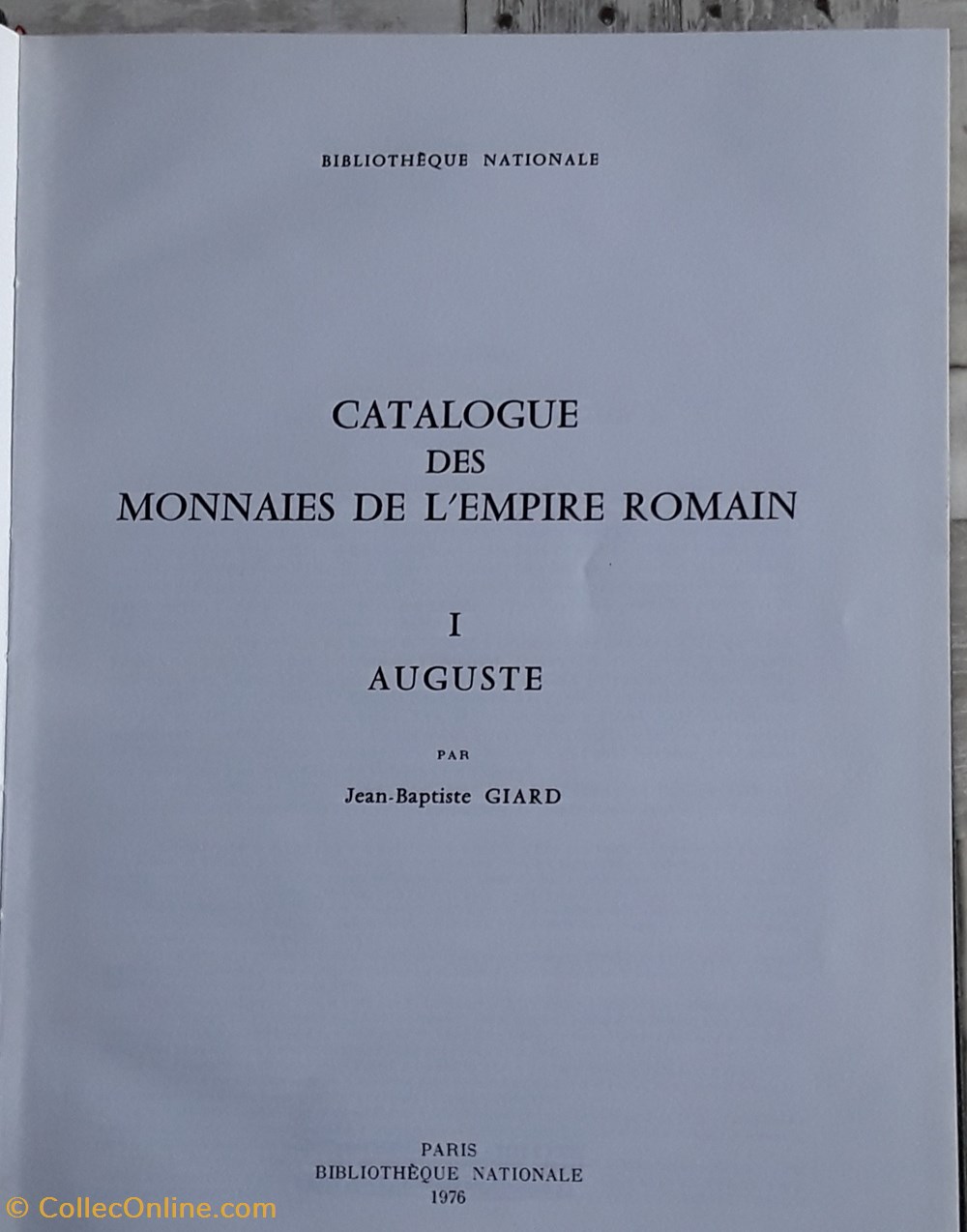 Jean-Baptiste Giard , Catalogue des monnaies de l'empire Romain livres bd revues jean baptiste giard catalogue des monnaies de empire romain