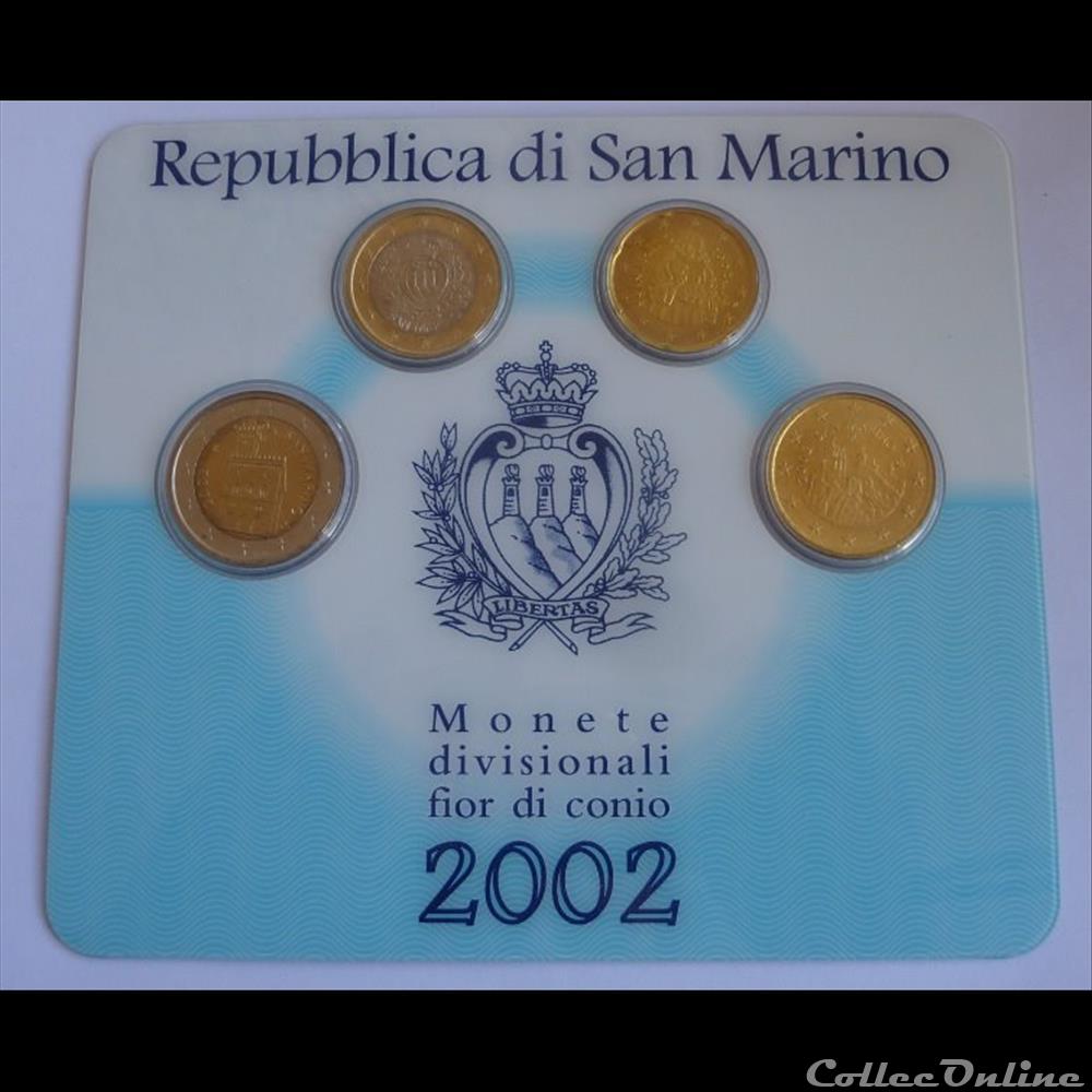 monnaie euro saint coffret bu san marin 2002