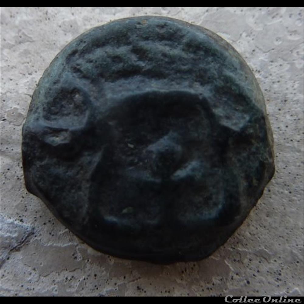 Potin a la tete d'indien - Leuques monnaie antique gauloise potin a la tete indien leuques