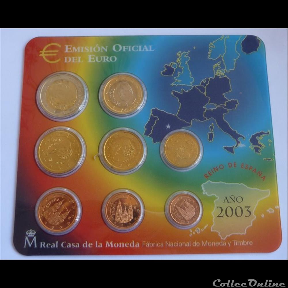 Coffret BU - Espagne 2003 monnaie euro coffret bu espagne 2003