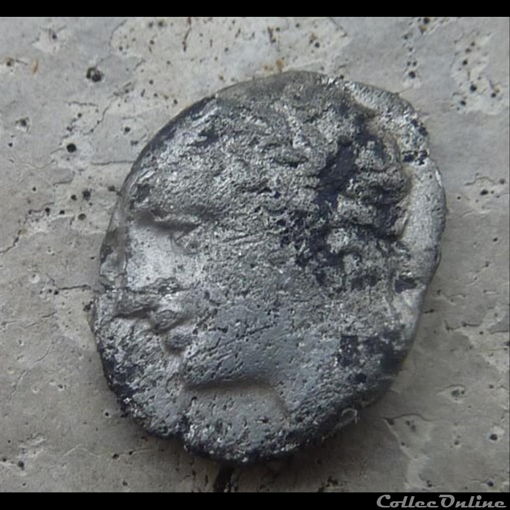 Obole Tete A Gauche - MA monnaie antique gauloise obole tete a gauche ma