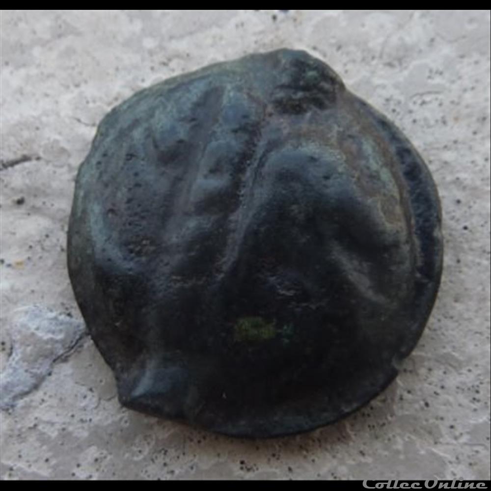 Potin a la tete d'indien - Leuques monnaie antique gauloise potin a la tete indien leuques