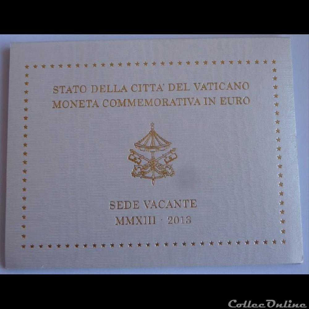 monnaie 2 euros sede vacante vatican 2013