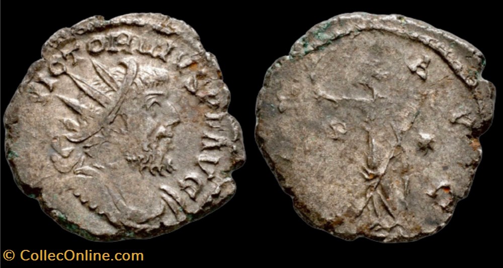 VICTORINUS RIC V.4 531 « P » monnaies antiques a victorinus ric v 4 531 p