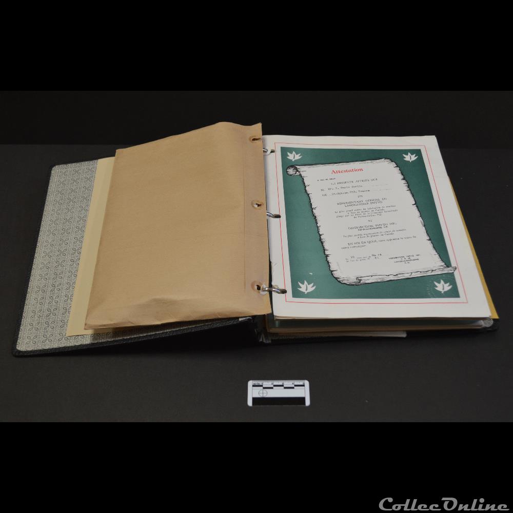 58 - Cartable de Mr J. Marie Fortin, représentant des ventes du laboratoire Phyto patrimoine religieux objet culte 58 cartable de mr j marie fortin representant des ventes du laboratoire phyto