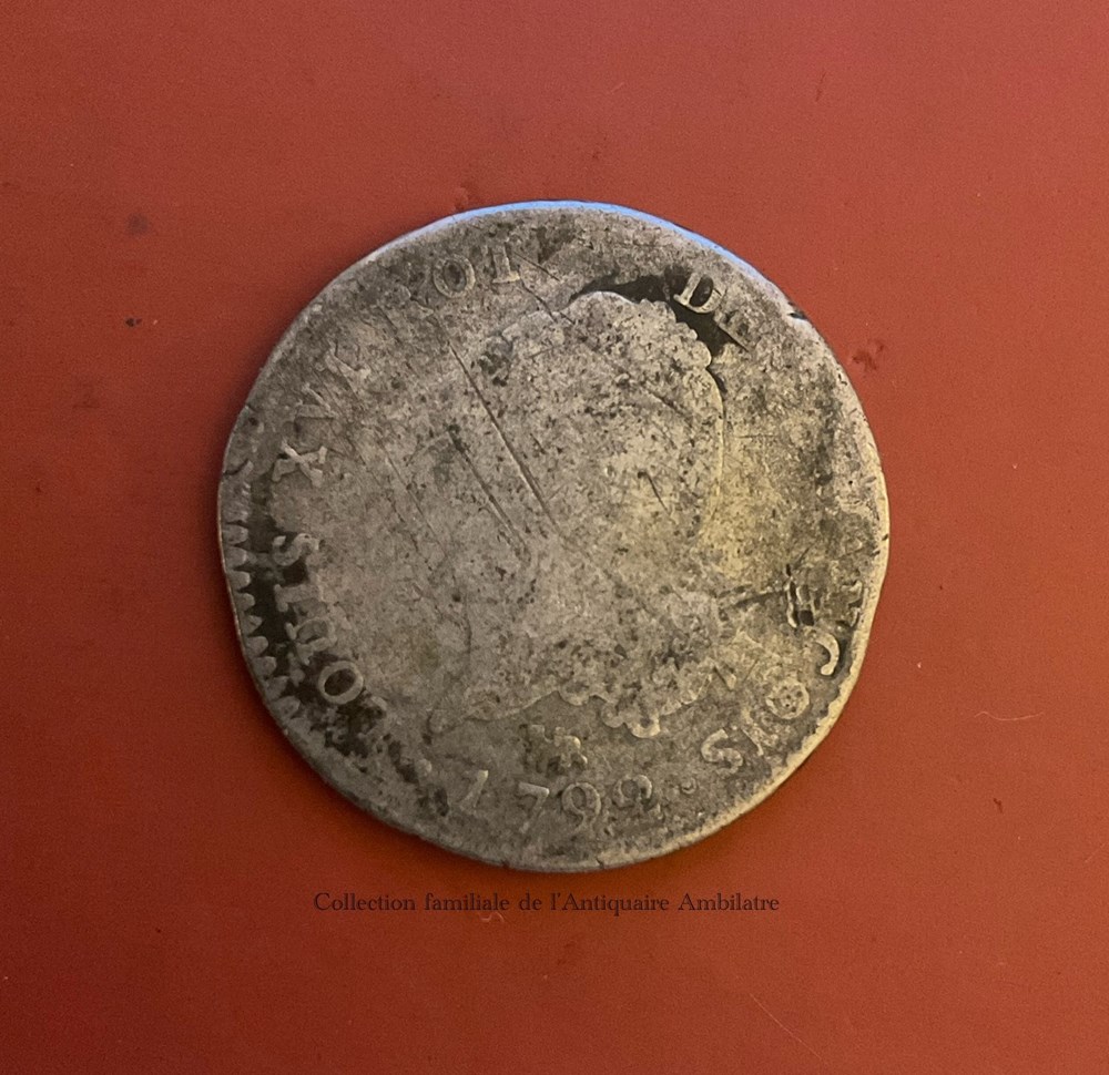 monnaies monde france louis xvi roi des francais 30 sols dit au genie 1792 paris