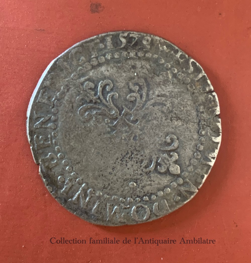 monnaies europe medievale france royales demi franc de henri iii 1578 atelier de limoges lettre i