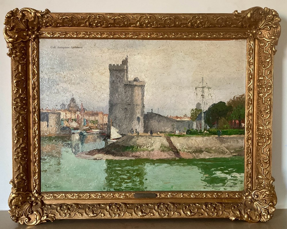 art antiquites peintures dessins gaston balande la tour saint nicolas a la rochelle