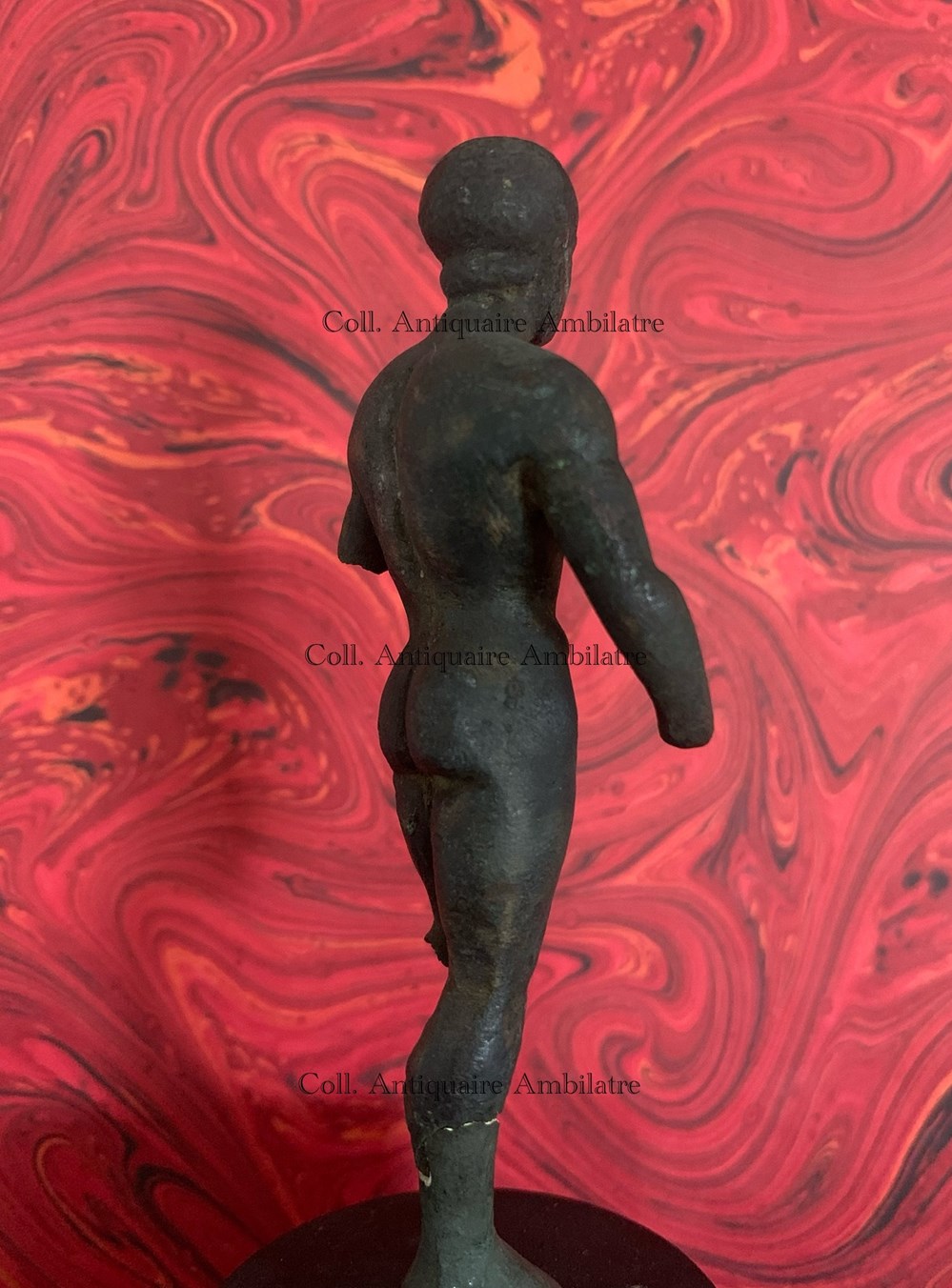 Statuette représentant un athlète nu dit Charmide - ancienne coll. Louis-Gabriel BELLON art antiquites archeologie europe statuette representant un athlete nu dit charmide ancienne coll louis gabriel bellon