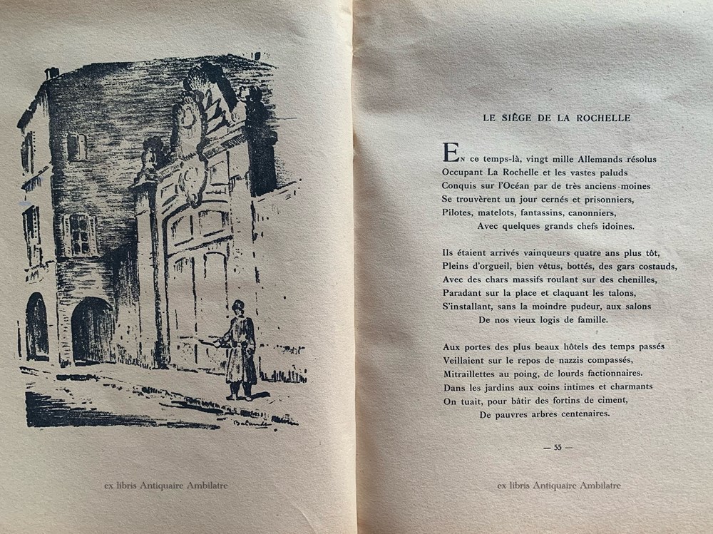 livres bd revues occupation le siege de la rochelle poemes d albert miaux illustres par gaston balande