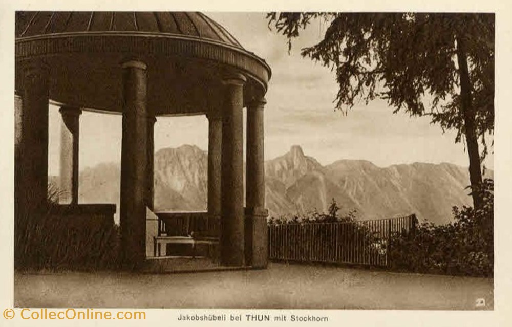 Jacobshübeli bei THUN mit Stockhorn alte dokumente bilder jacobshubeli bei thun mit stockhorn