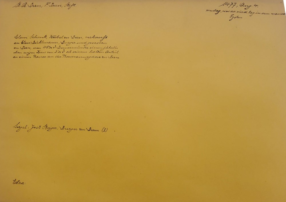 Clewi (Niklaus) Bühlmann - Urkunde alte dokumente historische clewi niklaus buhlmann urkunde