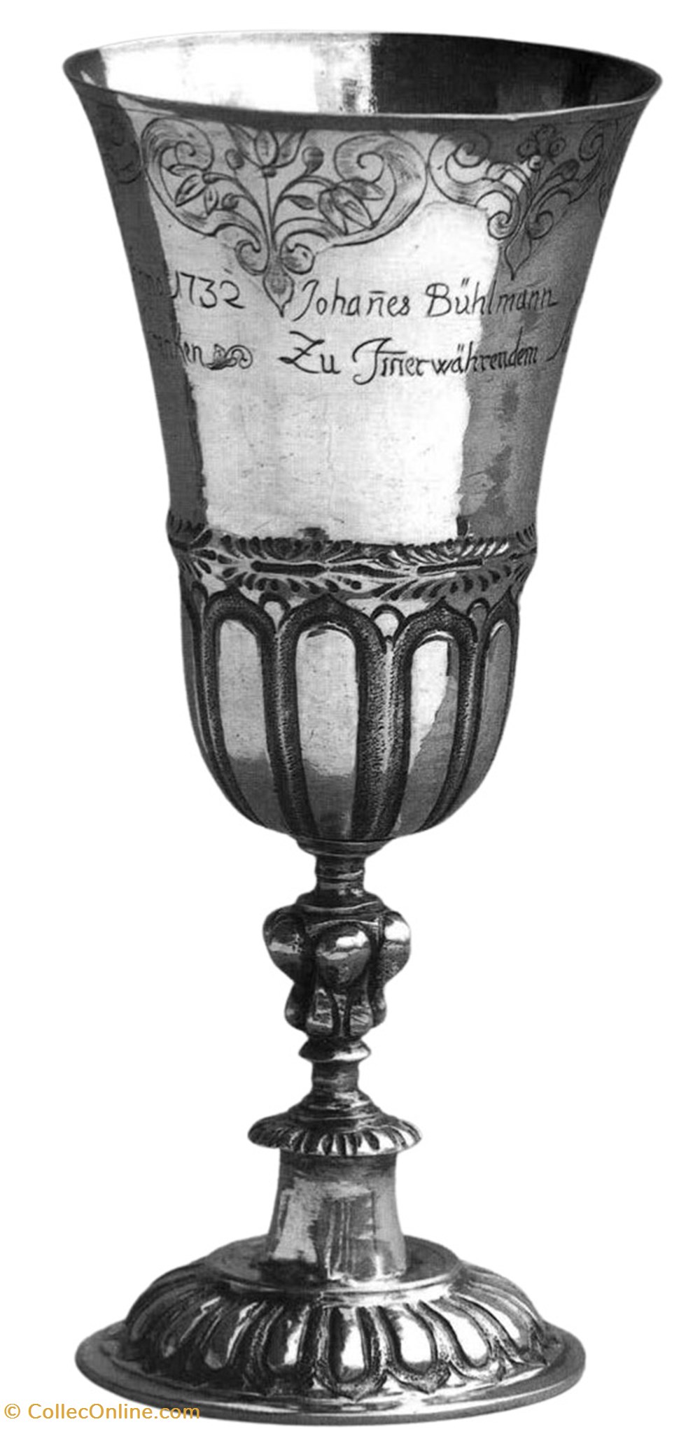 Silberbecher mit Beschriftung des Johannes Bühlmann, 1732, Pastetenbeck in Thun geschirr besteck tafelsilber silberbecher mit beschriftung des johannes buhlmann 1732 pastetenbeck in thun