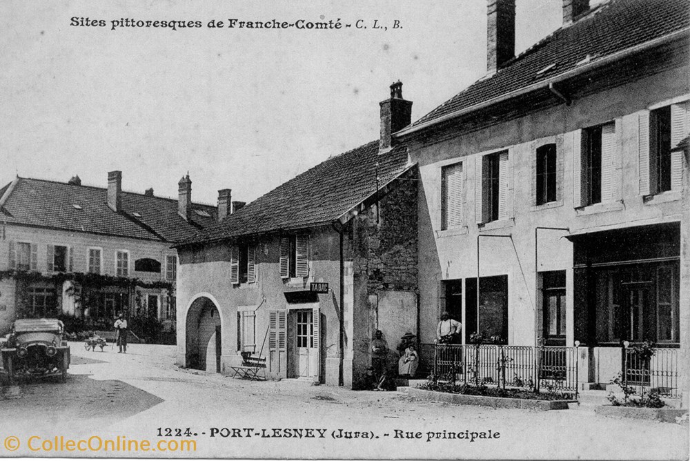 cartes postales europe france port lesney rue principale
