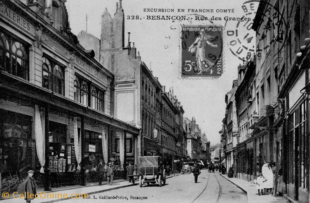 cartes postales europe france besancon rue des granges