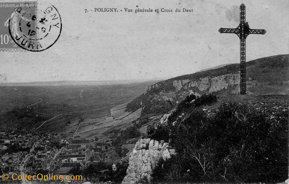 cartes postales europe france poligny depuis la croix du dent