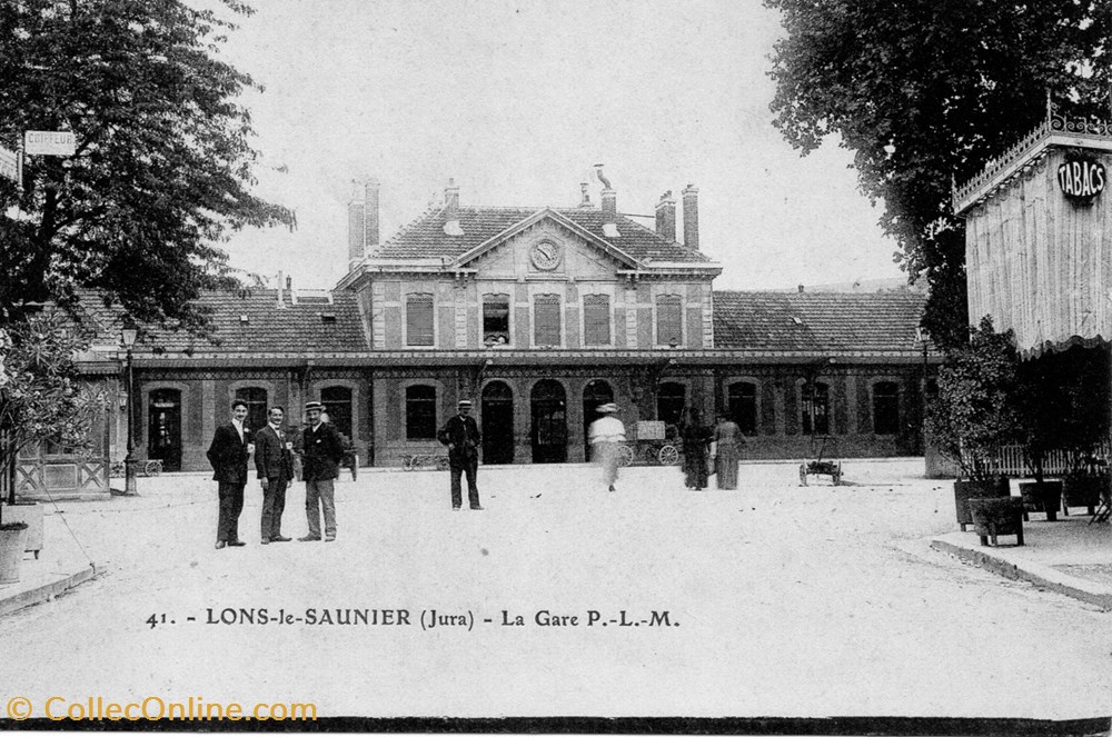cartes postales europe france lons le saunier la gare