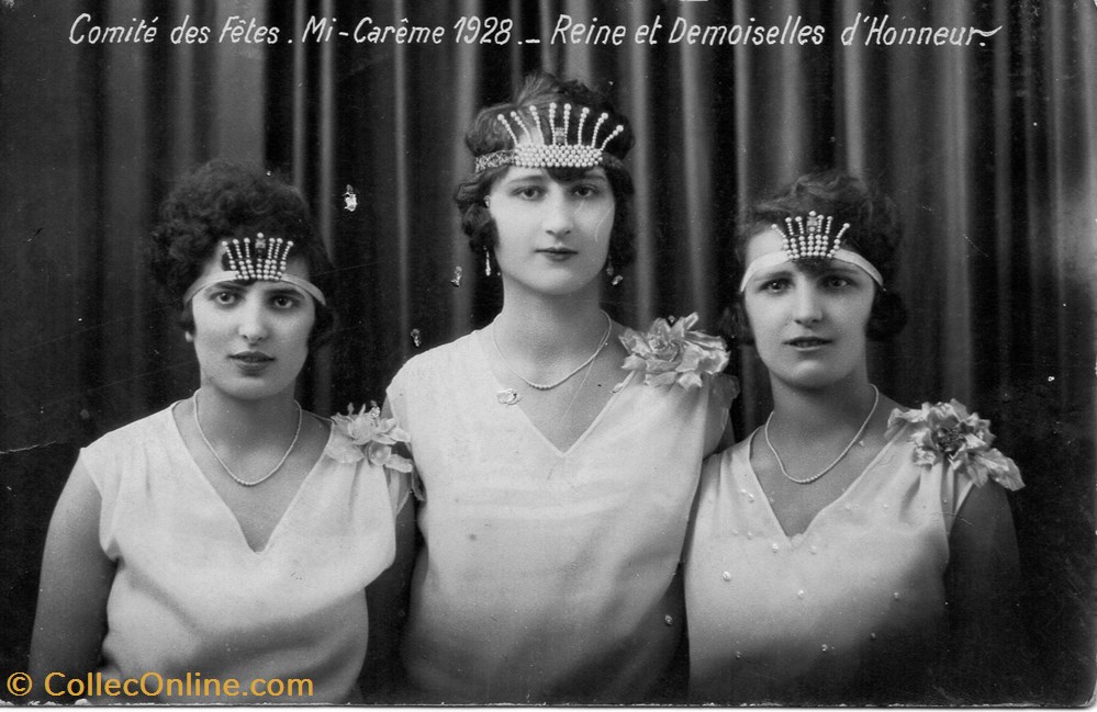 Dole Reine et demoiselles d'honneur 1928 cartes postales europe france dole reine et demoiselles honneur 1928