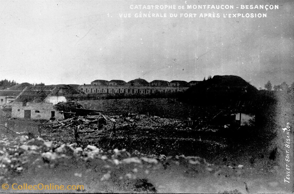 Montfaucon (autre vue générale du fort après l'explosion) cartes postales europe france montfaucon autre vue generale du fort apres explosion