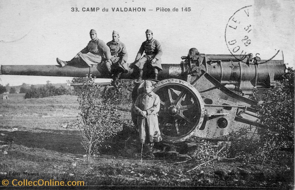 cartes postales europe france valdahon camp piece de 145
