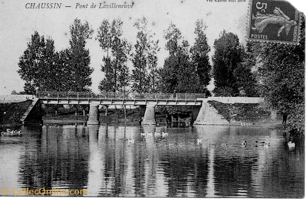 cartes postales europe france chaussin le pont de lavilleneuve