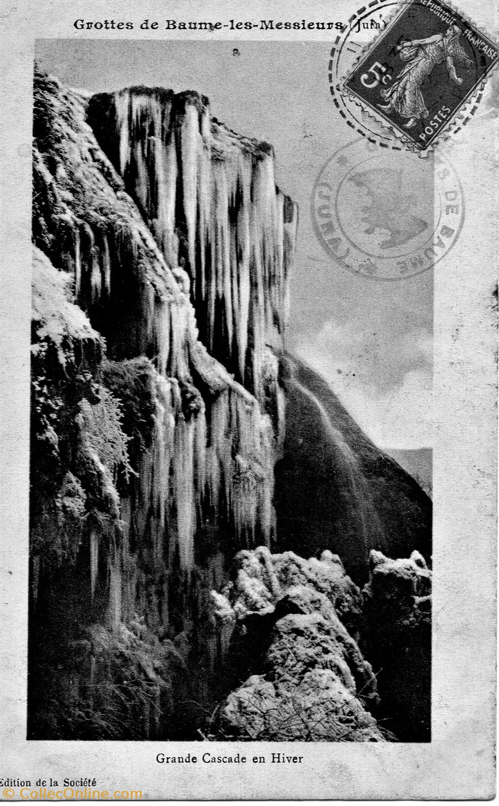 Baume les Messieurs (Gde cascade en hiver) cartes postales europe france baume les messieurs gde cascade en hiver