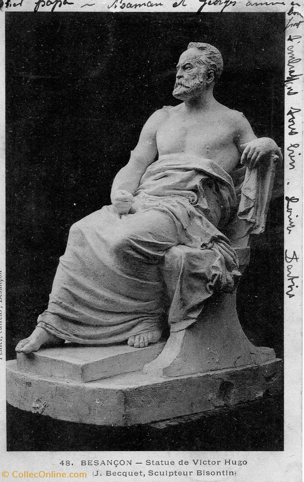 Beançon (statue de Victor Hugo) cartes postales europe france beancon statue de victor hugo