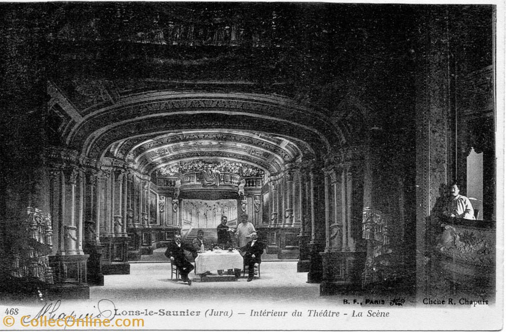 cartes postales europe france lons le saunier la scene du theatre