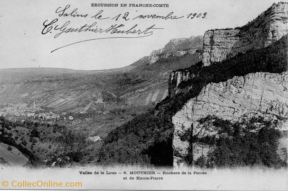 cartes postales europe france mouthier rochers de la percee de haute pierre