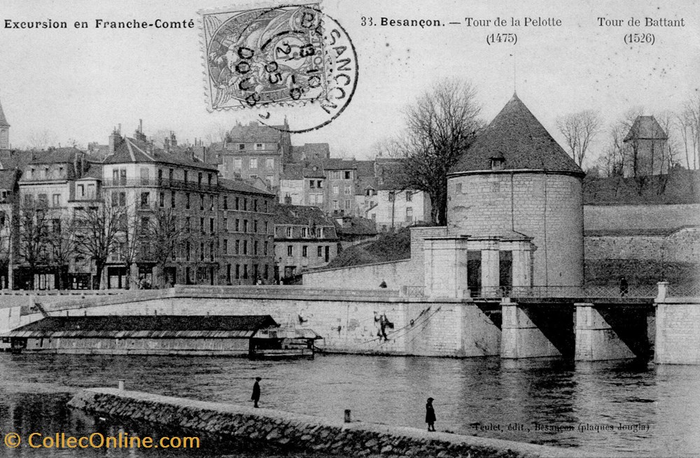 Besançon (Tour de la Pelottte & tour Battant) cartes postales europe france besancon tour de la pelottte tour battant