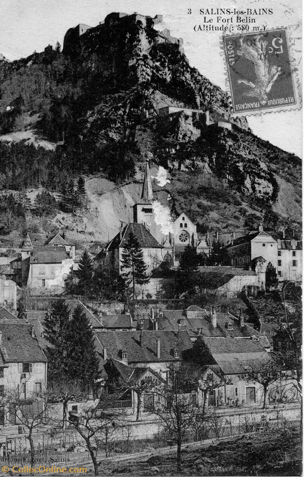 cartes postales europe france salins les bains le fort belin