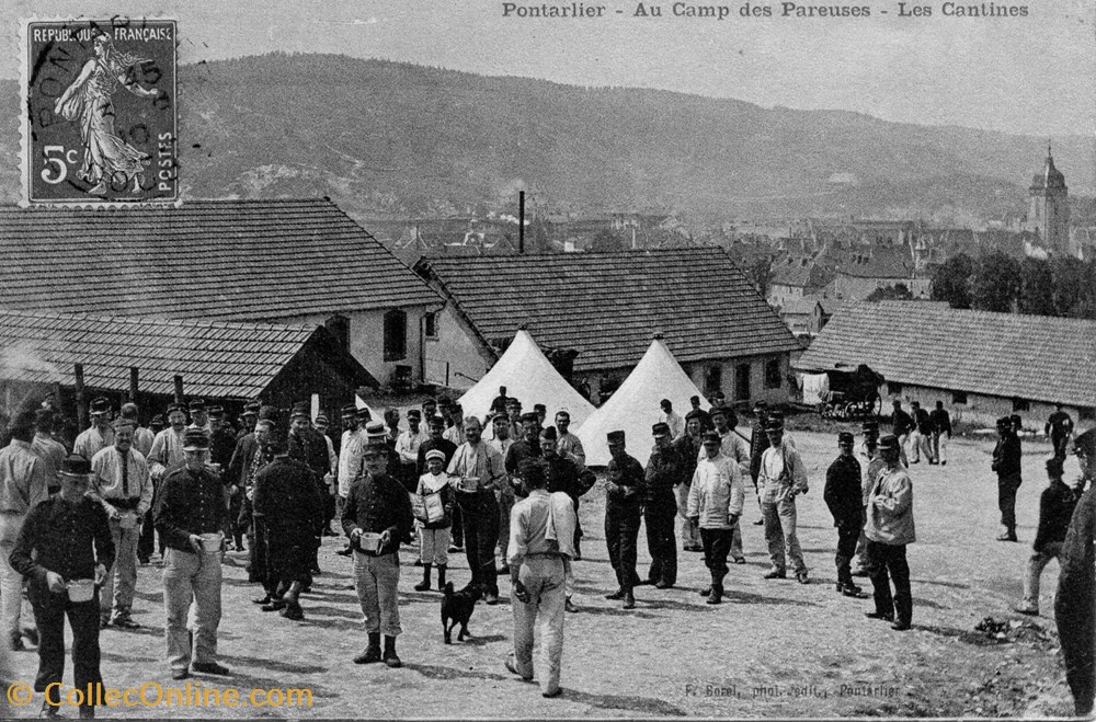 cartes postales europe france pontarlier camp des pareuses les cantines