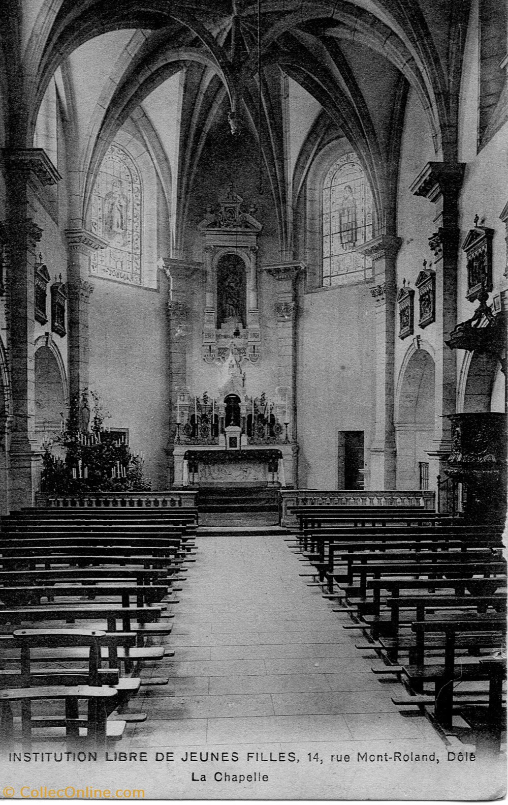 cartes postales europe france dole institution libre de jeunes filles la chapelle