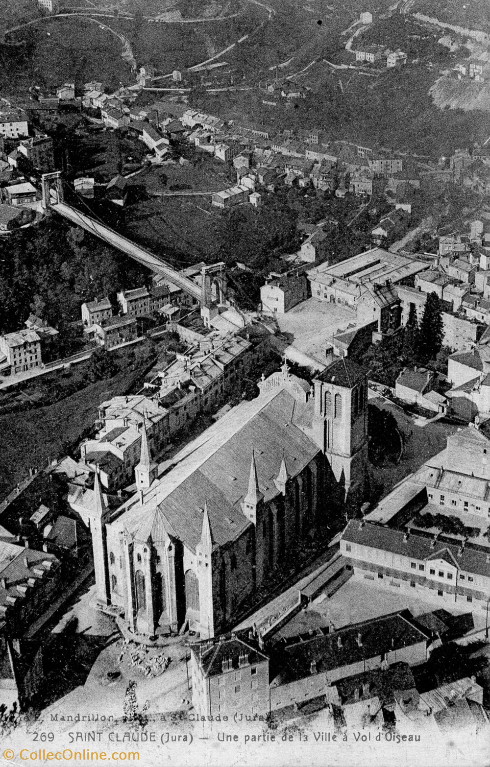 St Claude (vue aérienne) cartes postales europe france st claude vue aerienne