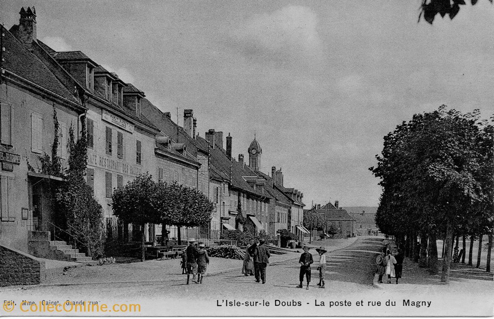 cartes postales europe france l isle sur le doubs la poste la rue du magny