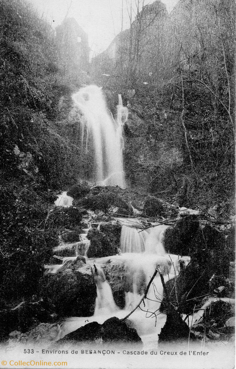 cartes postales europe france besancon ses environs cascade du creux de enfer