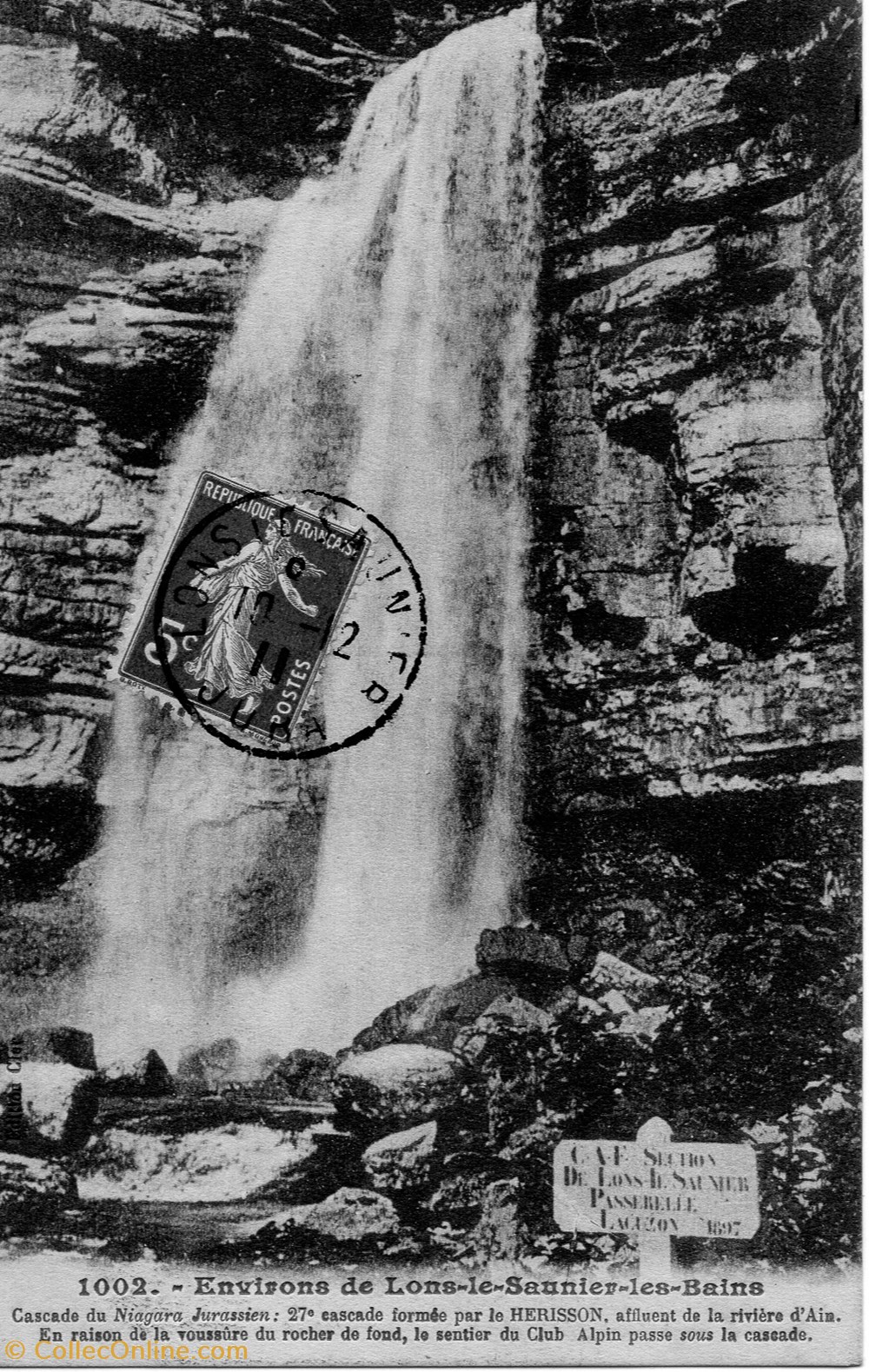 cartes postales europe france environ de lons le saunier 27eme cascade du herisson